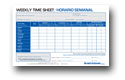 Weekly Time Sheet Bilingual